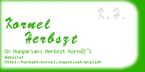 kornel herbszt business card